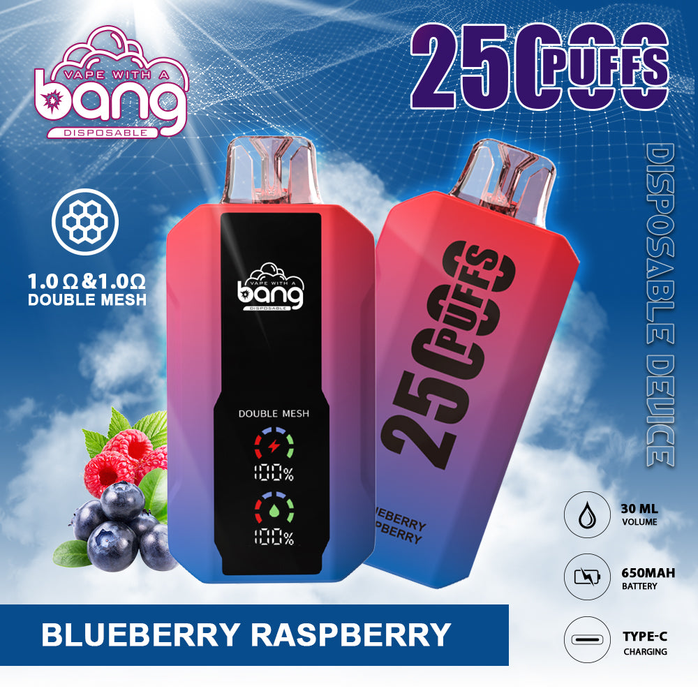 Bang 25000 Puffs Smart Full Screen Turn Ice Wholesale Disposable Vape E Cigarette Puff 25k  Prefilled Pod-850mAh Battery. 30ml E-liquid. Multiple Nicotine 16 Flavors