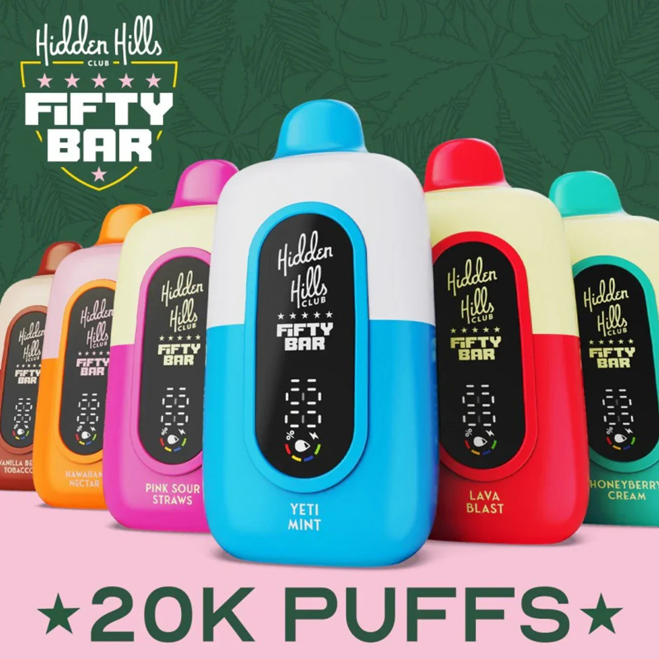 Hidden Hills x Fifty Bar 20K Puffs Einweg-E-Zigarette
