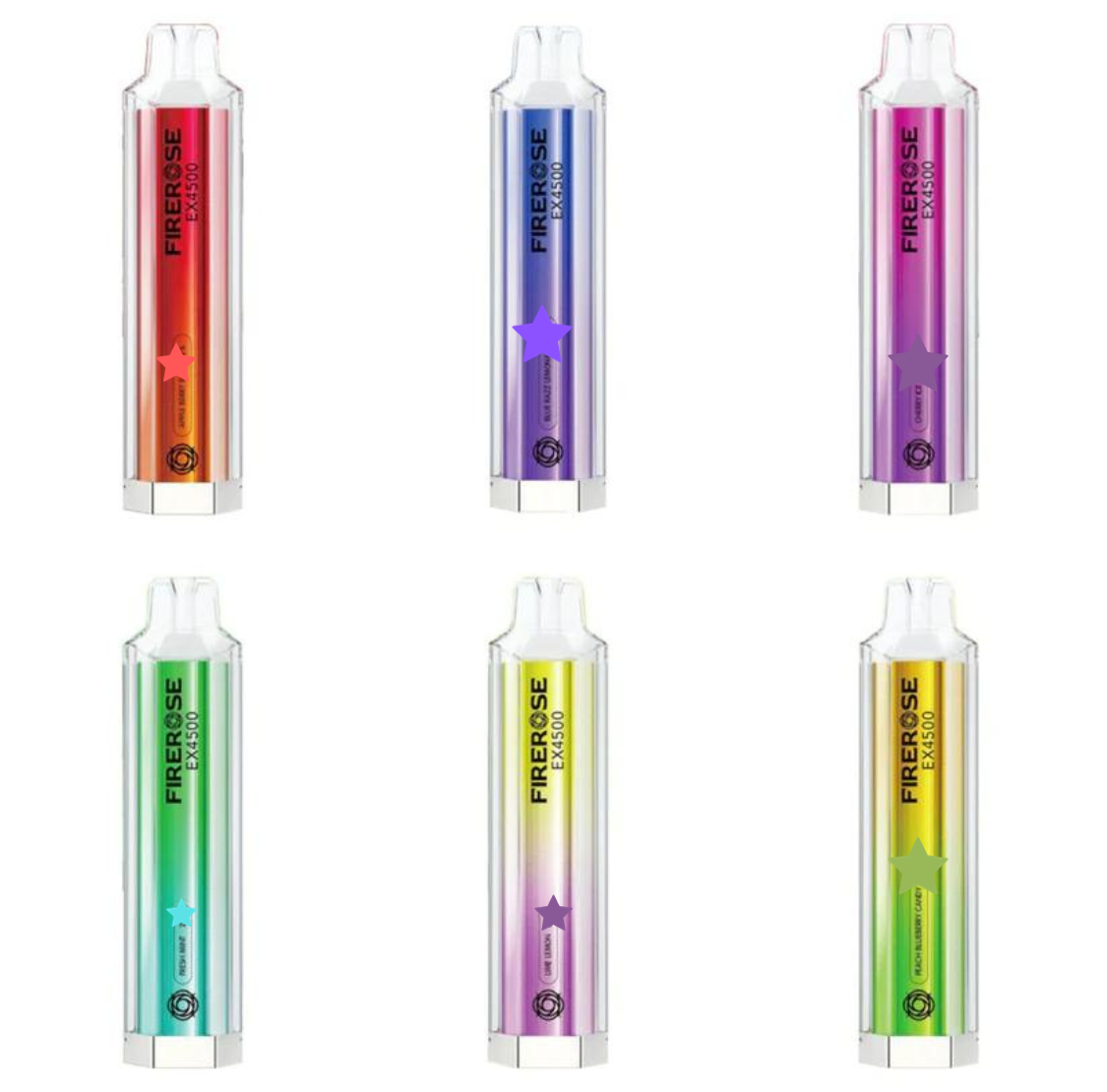 10x Firerose 4500 Puffs + Free Item | UK Vape Wholesale