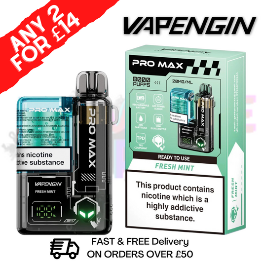 VapenGin Pro Max 8000 Puffs 8K Bar mit frischer Minze