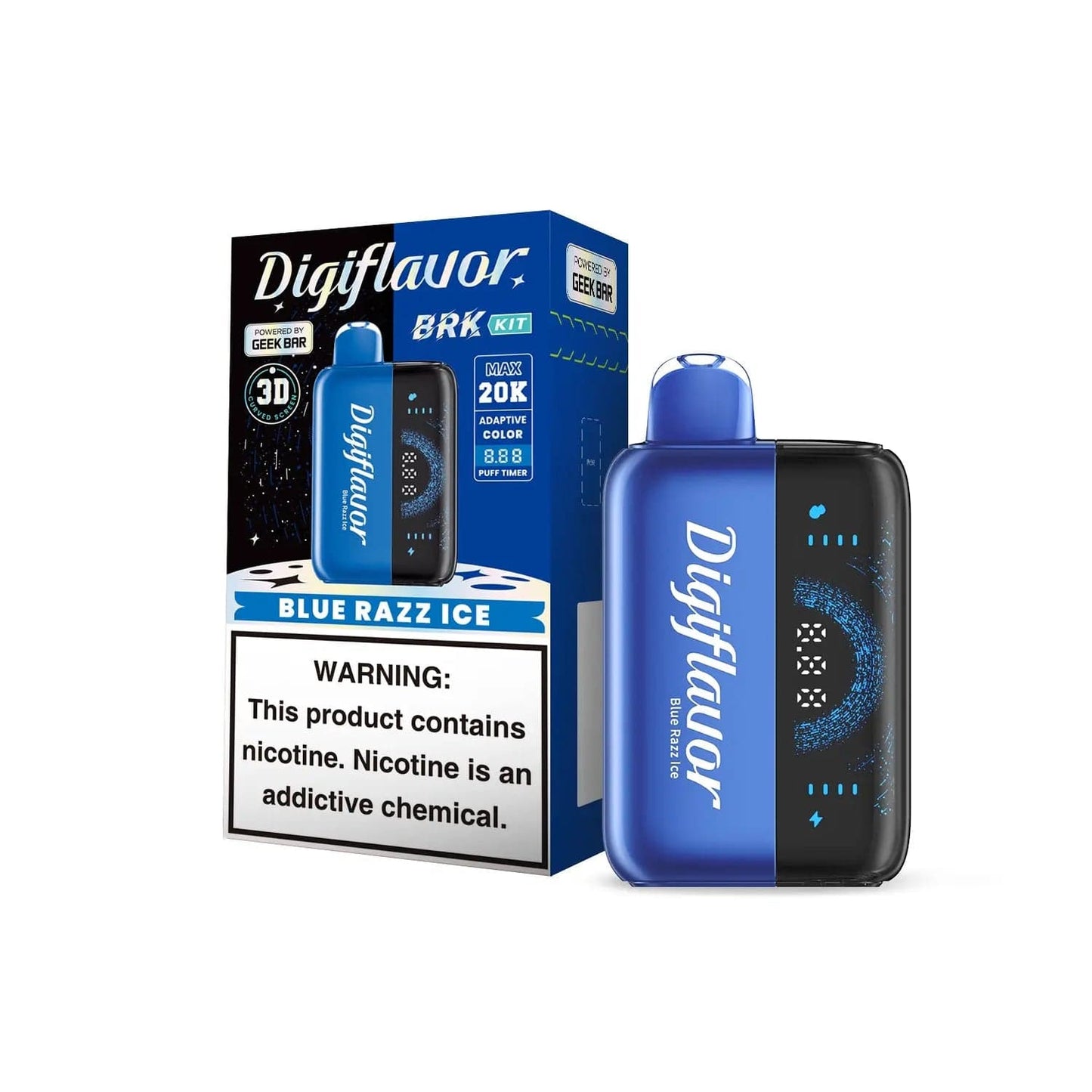 Blue Razz Ice - Geek Bar Digiflavor BRK 20k Disposable Vape Kit