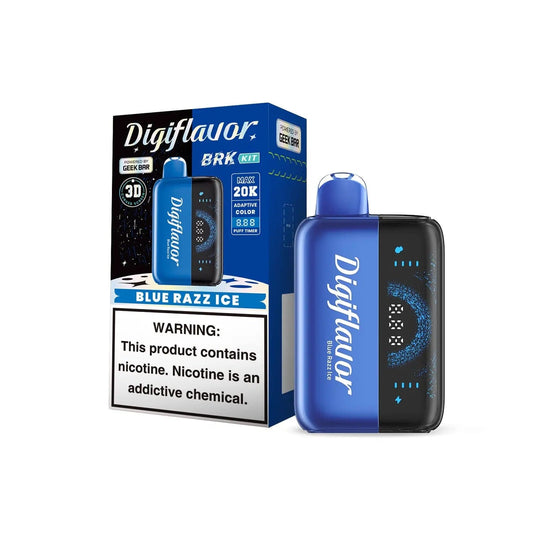 Blue Razz Ice - Geek Bar Digiflavor BRK 20k Disposable Vape Kit