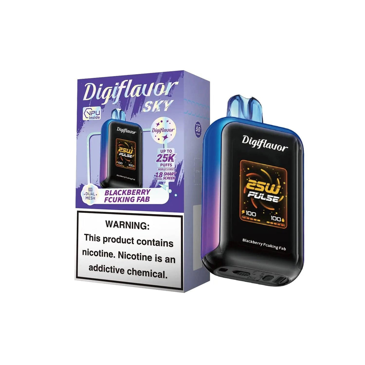 Blackberry Fcuking Fab - Geek Bar Digiflavor Skyview 25k Disposable Vape