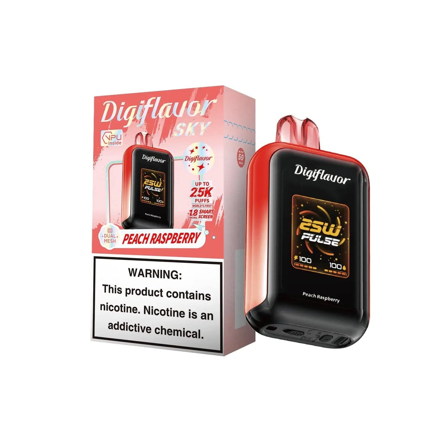 Peach Raspberry - Geek Bar Digiflavor Skyview 25k Disposable Vape