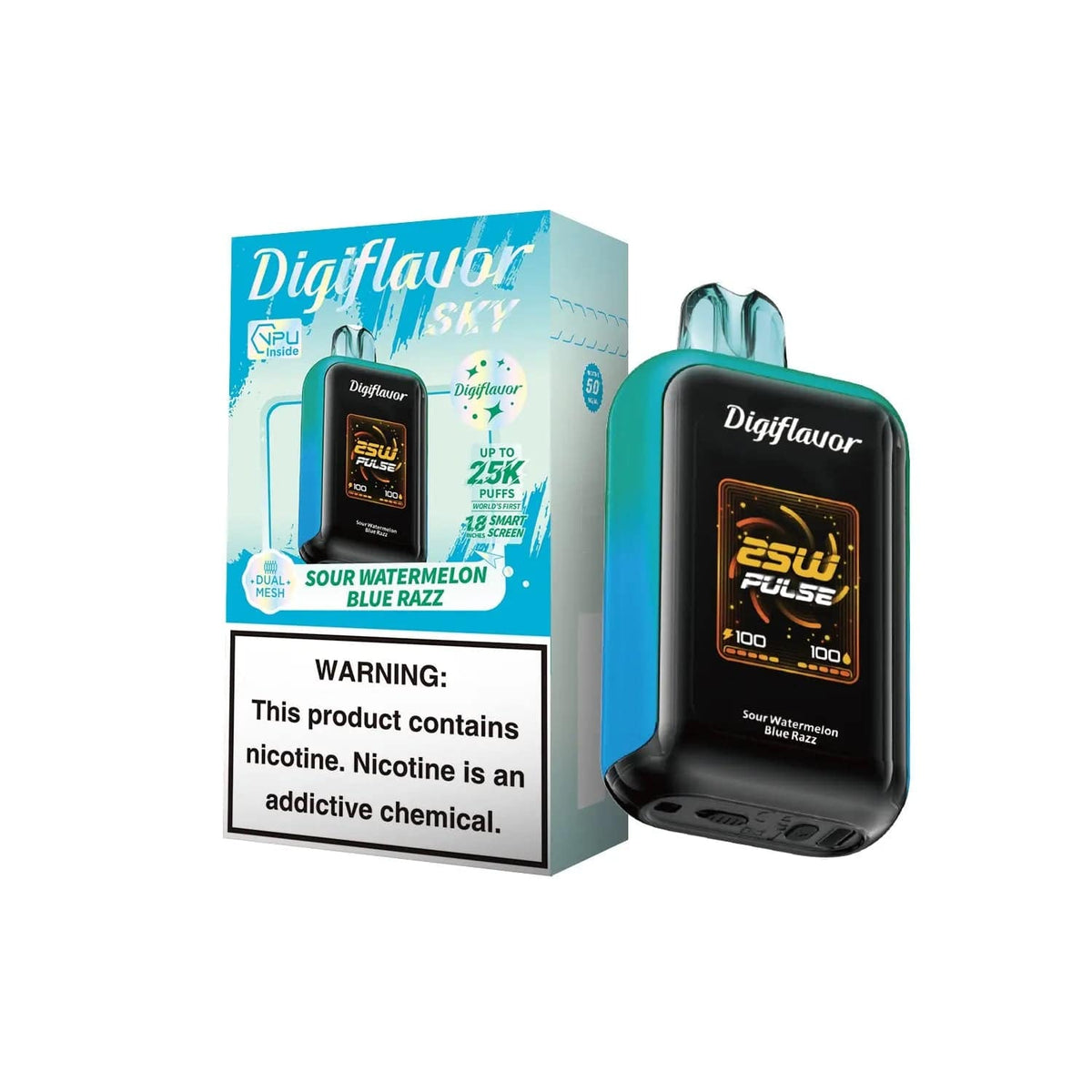Sour Watermelon Blue Razz - Geek Bar Digiflavor Skyview 25k Disposable Vape