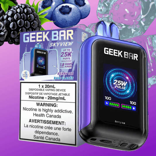 Geek Bar Skyview 25K Einweg-E-Zigarette – Berry Ice