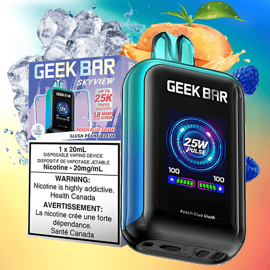 Geek Bar Skyview 25K Einweg-E-Zigarette – Pfirsich-Blaue Himbeer-Slush