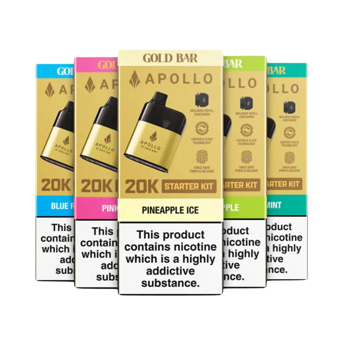 Gold Bar Apollo 20K Puff Prefilled & Reusable Pod Kit