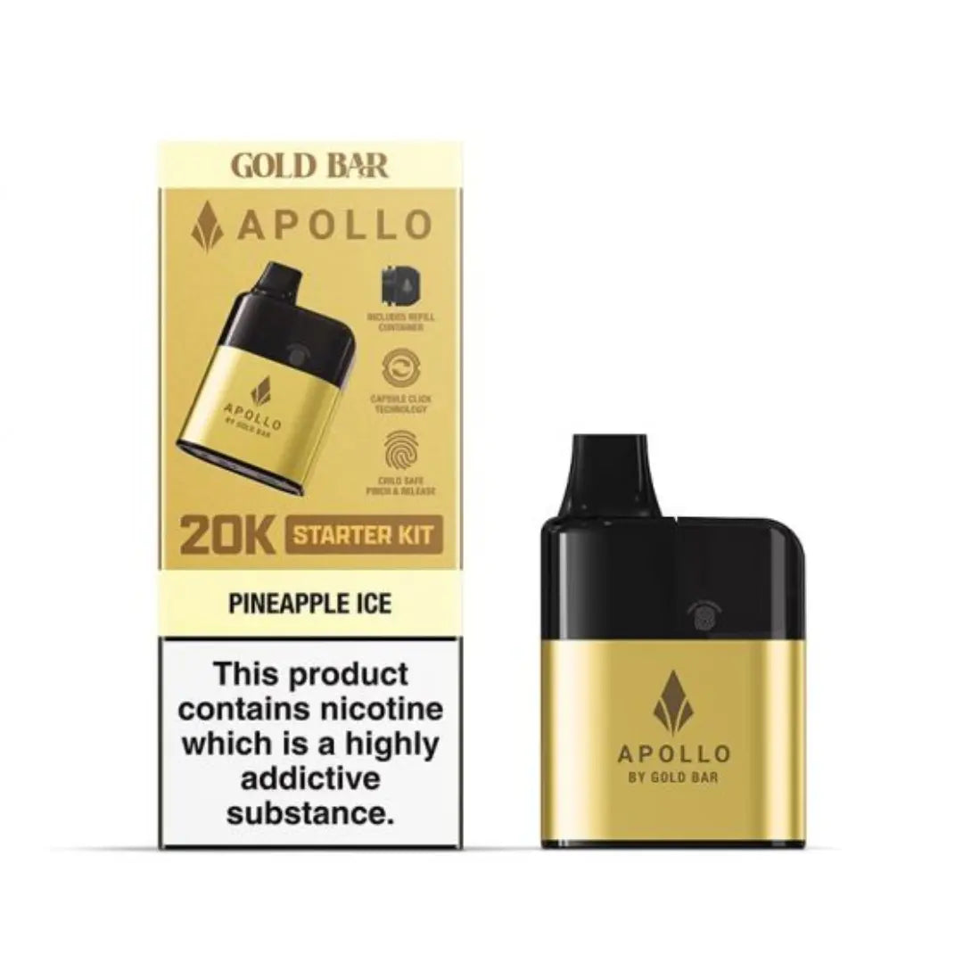 Gold Bar Apollo 20K Puff Prefilled & Reusable Pod Kit