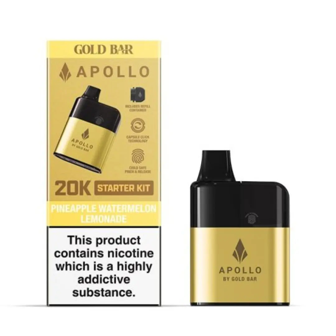Gold Bar Apollo 20K Puff Prefilled & Reusable Pod Kit