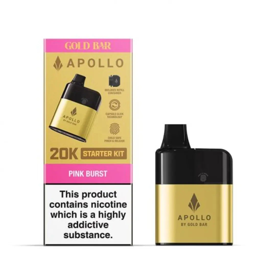Gold Bar Apollo 20K Puff Prefilled & Reusable Pod Kit
