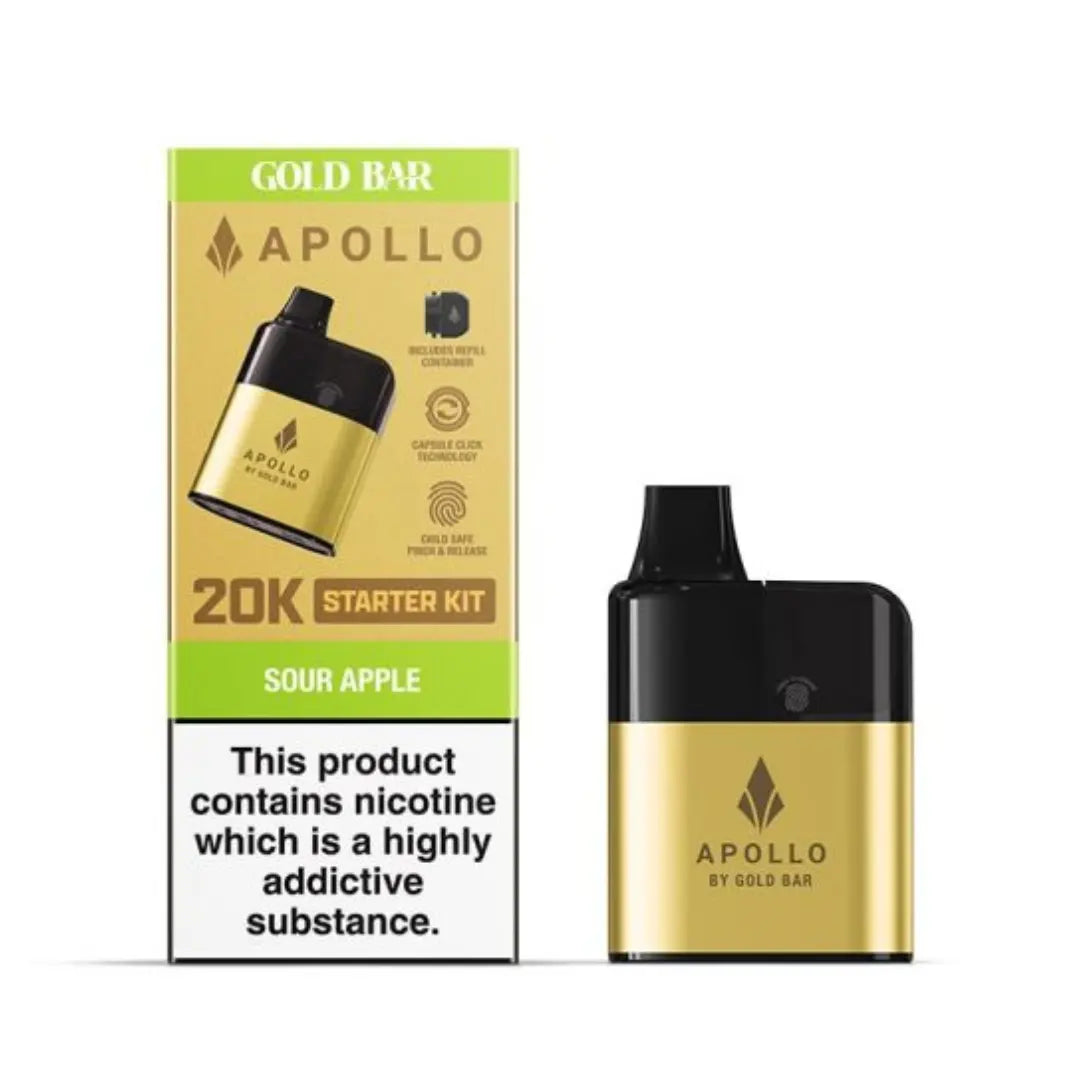 Gold Bar Apollo 20K Puff Prefilled & Reusable Pod Kit