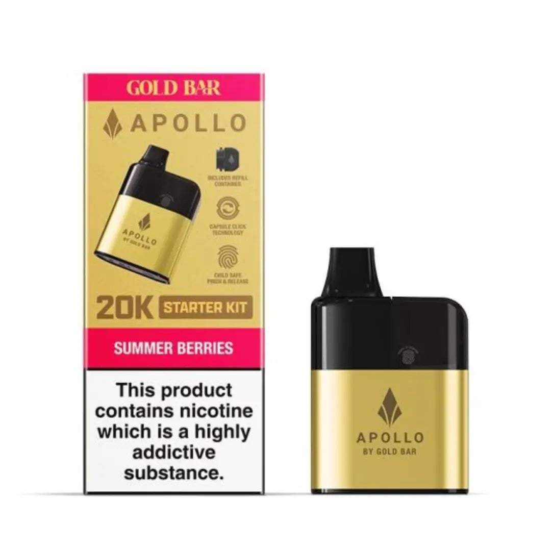 Gold Bar Apollo 20K Puff Prefilled & Reusable Pod Kit
