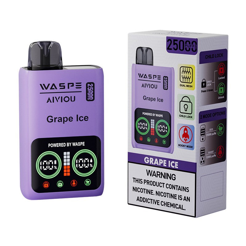 WASPE  Aiviou 25000 Puffs Disposable Vape 650mah 25ml 10 Flavors