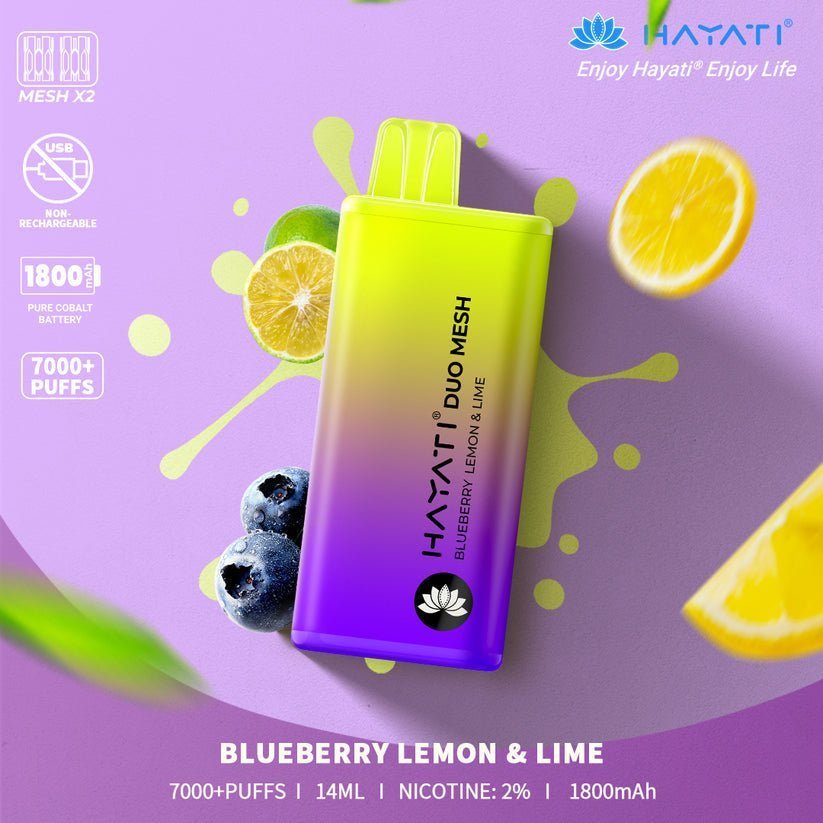 Hayati Duo Mesh 7000 Puff Prefilled Vape Pod Kit - Box of 10