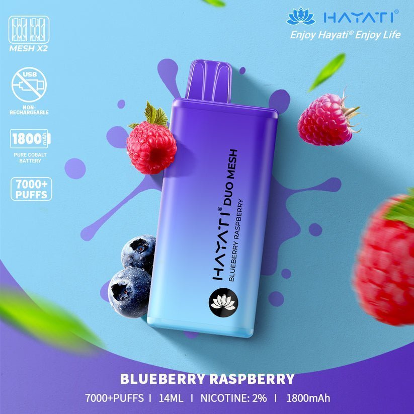 Hayati Duo Mesh 7000 Puff Prefilled Vape Pod Kit - Box of 10