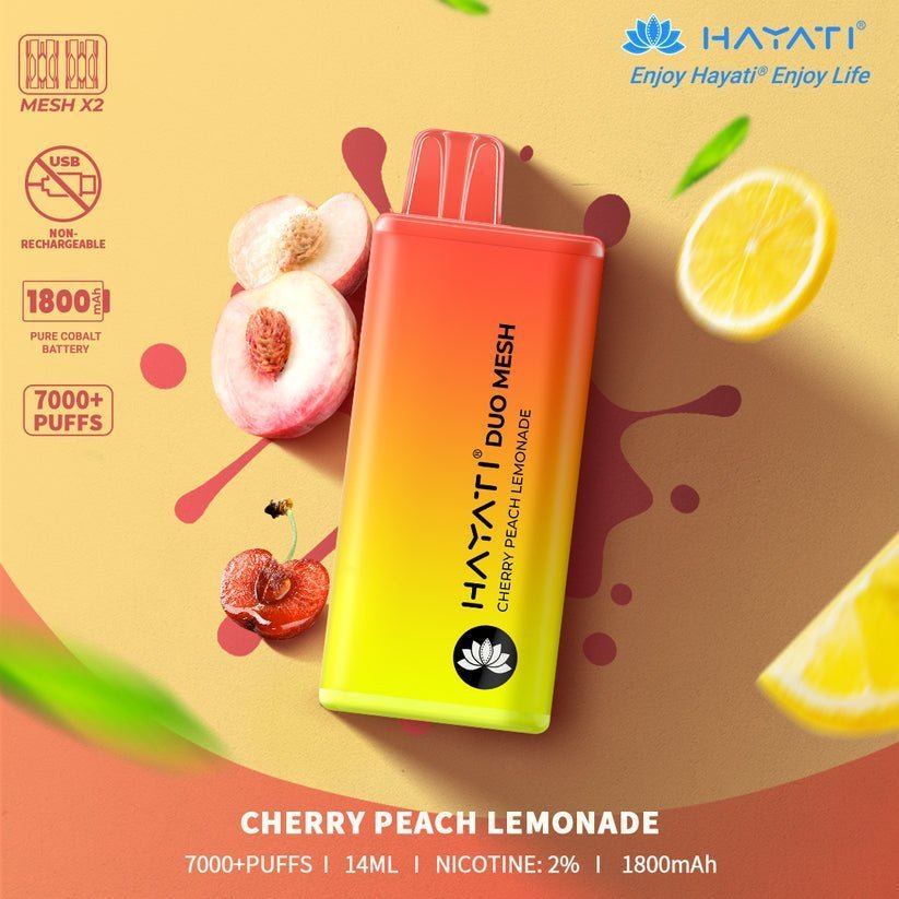 Hayati Duo Mesh 7000 Puff Prefilled Vape Pod Kit - Box of 10