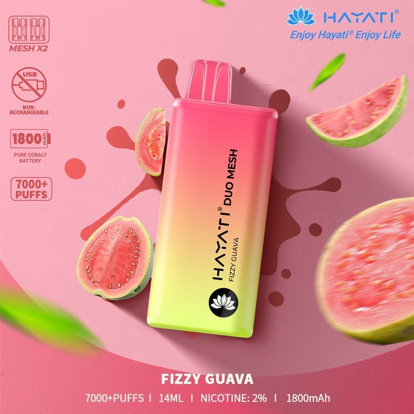 Hayati Duo Mesh 7000 Puff Prefilled Vape Pod Kit - Box of 10