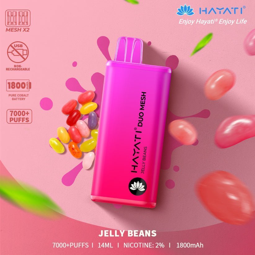Hayati Duo Mesh 7000 Puff Prefilled Vape Pod Kit - Box of 10