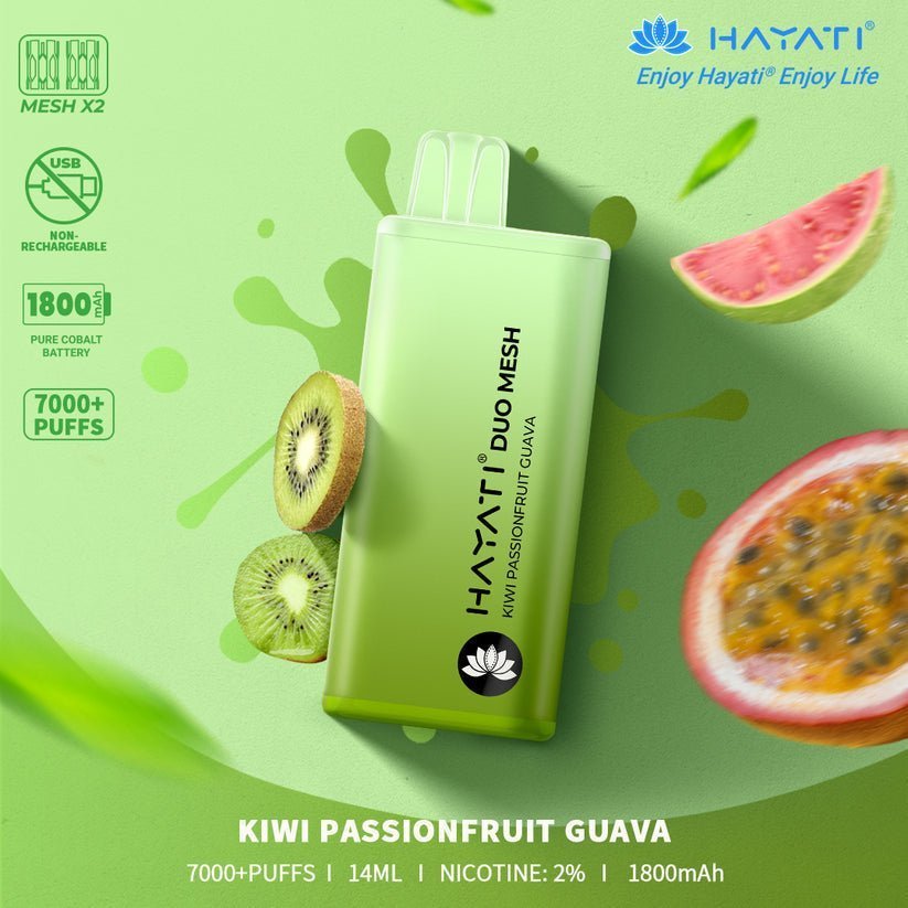 Hayati Duo Mesh 7000 Puff Prefilled Vape Pod Kit - Box of 10