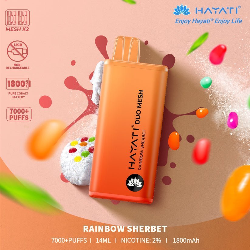 Hayati Duo Mesh 7000 Puff Prefilled Vape Pod Kit - Box of 10
