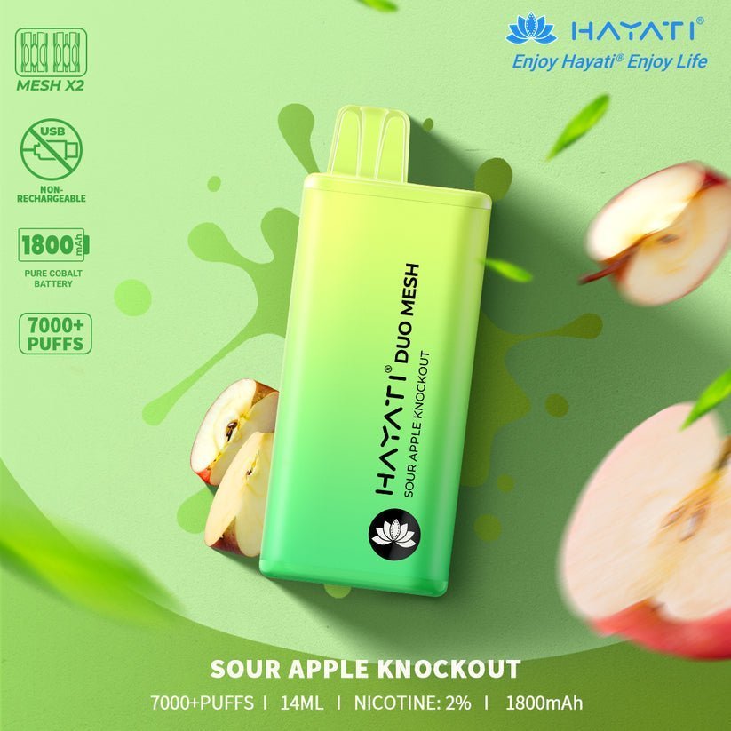 Hayati Duo Mesh 7000 Puff Prefilled Vape Pod Kit - Box of 10