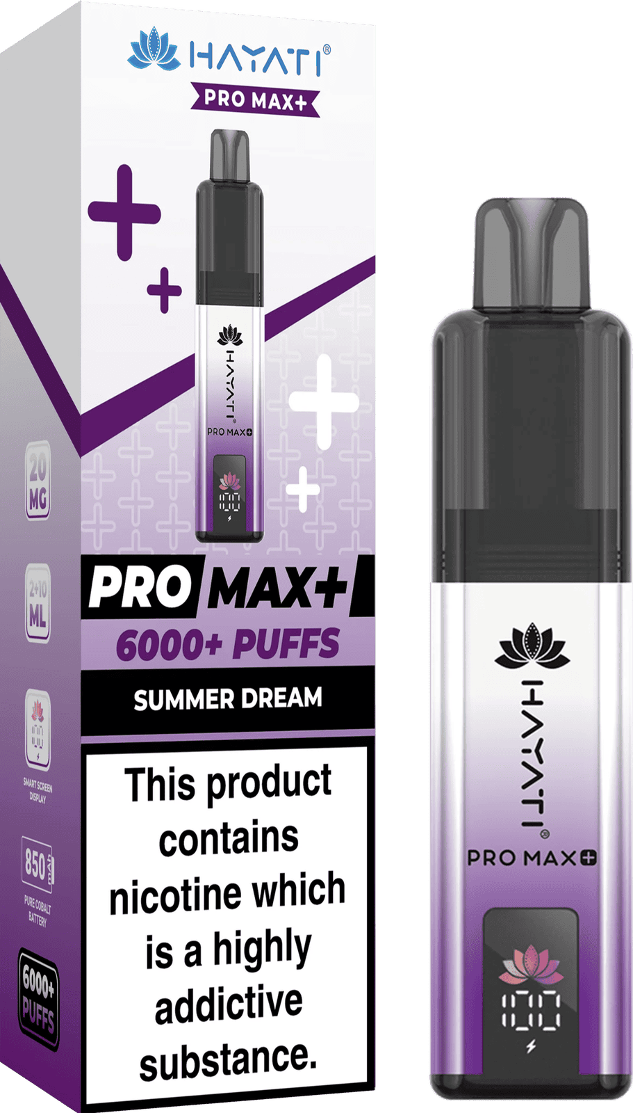 Hayati Pro Max Plus 6000 Puff Prefilled Pod Kit | Box of 5