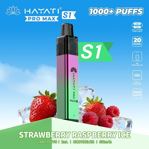 Hayati Pro Max S1 1000 Prefilled Pod Vape Kit | Box of 10