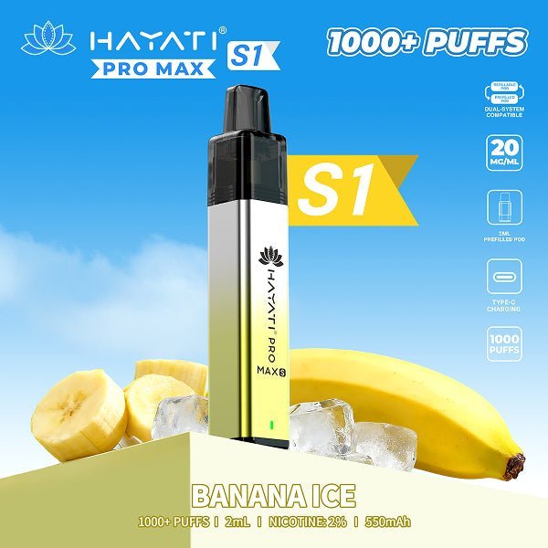 Hayati Pro Max S1 1000 Prefilled Pod Vape Kit | Box of 10