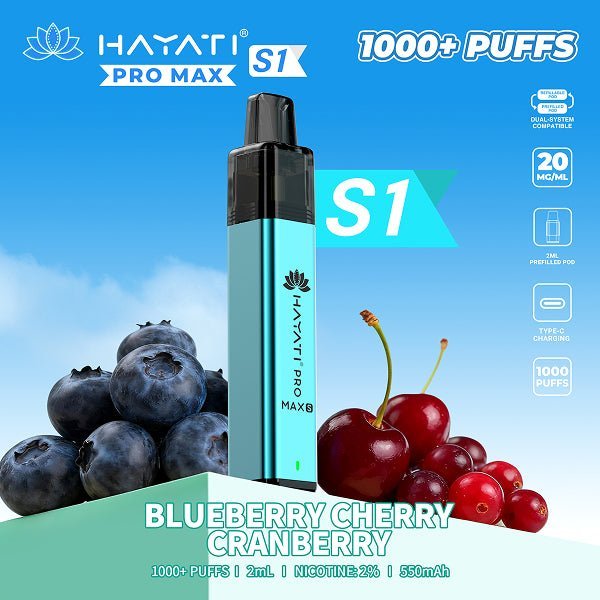 Hayati Pro Max S1 1000 Prefilled Pod Vape Kit | Box of 10