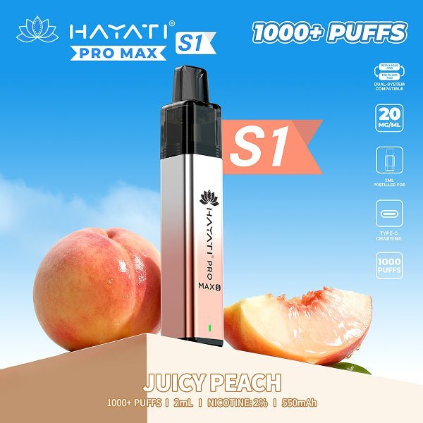 Hayati Pro Max S1 1000 Prefilled Pod Vape Kit | Box of 10