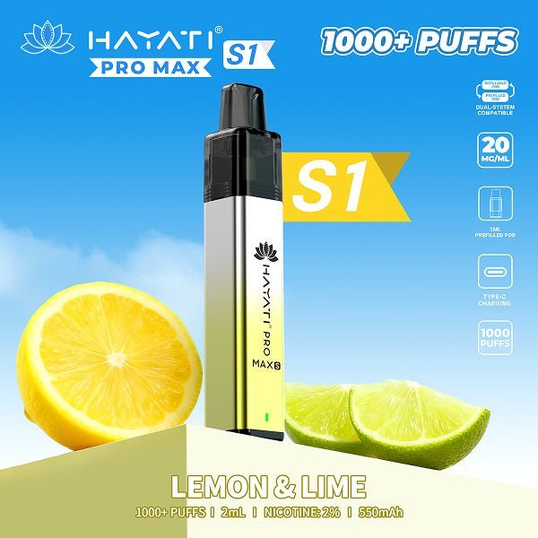 Hayati Pro Max S1 1000 Prefilled Pod Vape Kit