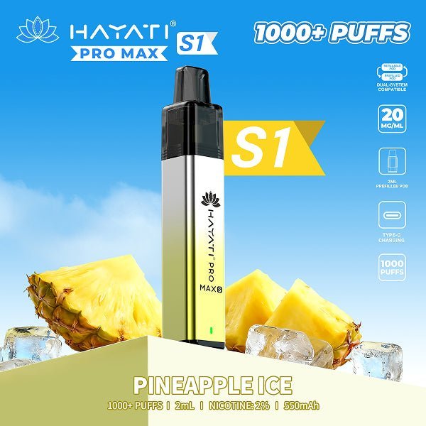 Hayati Pro Max S1 1000 Prefilled Pod Vape Kit