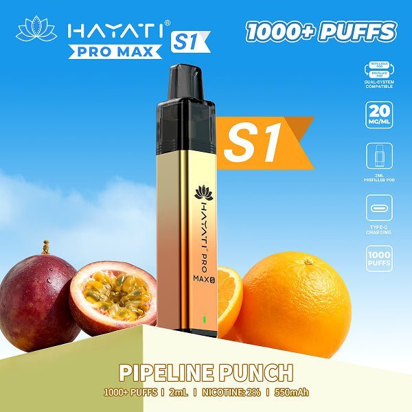 Hayati Pro Max S1 1000 Prefilled Pod Vape Kit