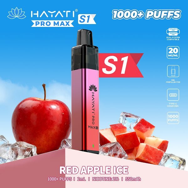 Hayati Pro Max S1 1000 Prefilled Pod Vape Kit | Box of 10
