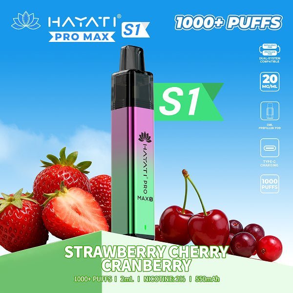 Hayati Pro Max S1 1000 Prefilled Pod Vape Kit