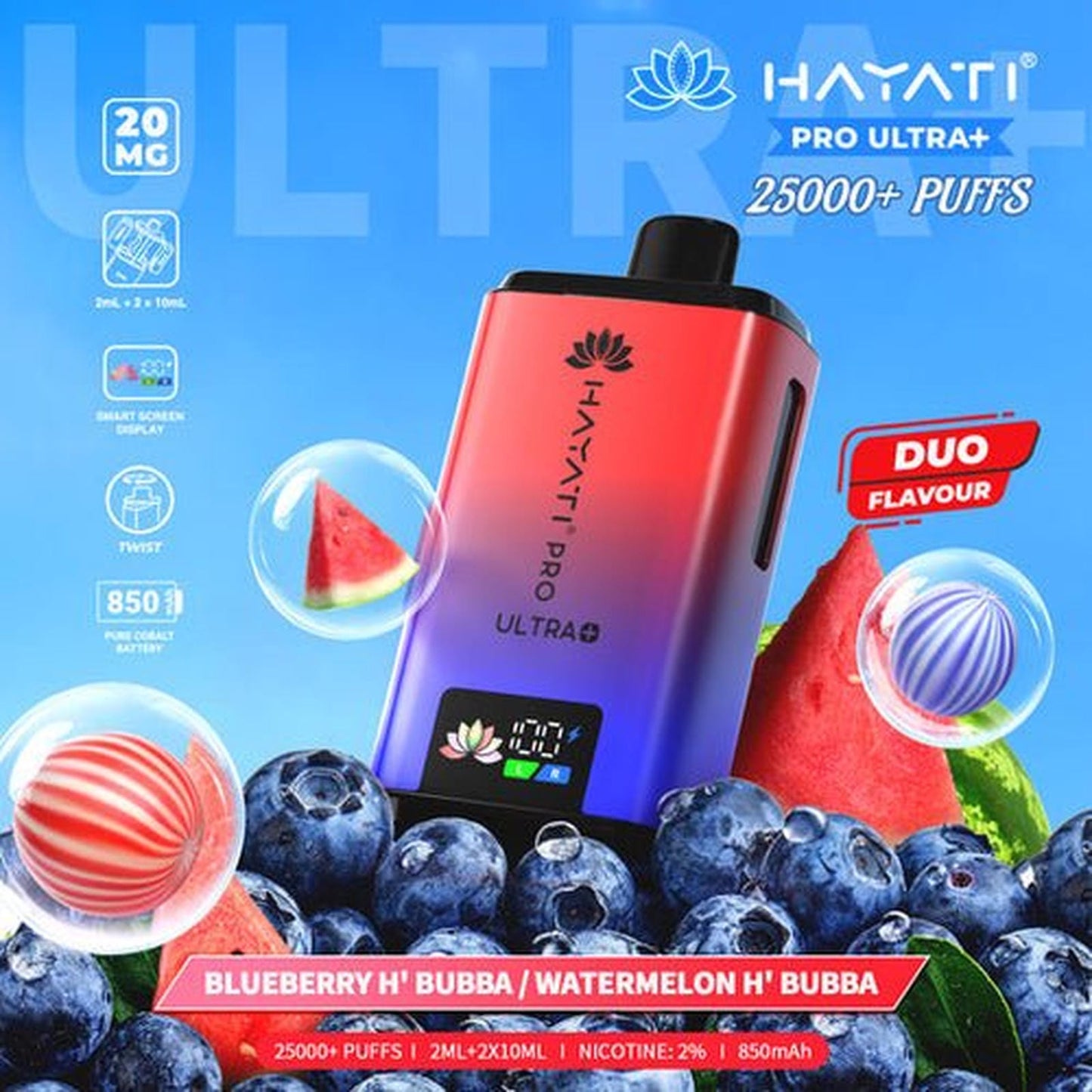 Hayati Pro Ultra Plus 25000 Prefilled Pod Kit | Box of 5