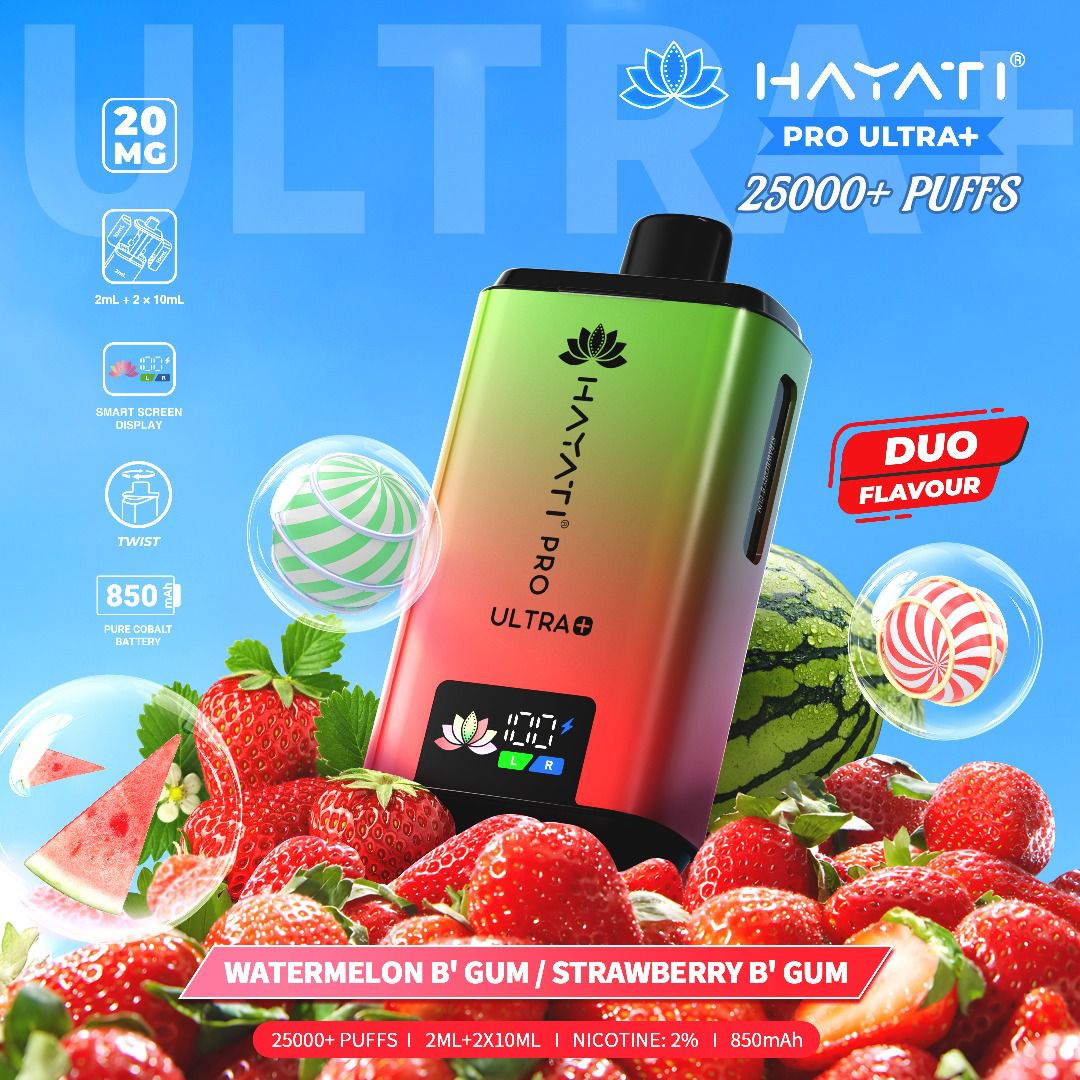 Hayati Pro Ultra Plus 25000 Prefilled Pod Kit | Box of 5