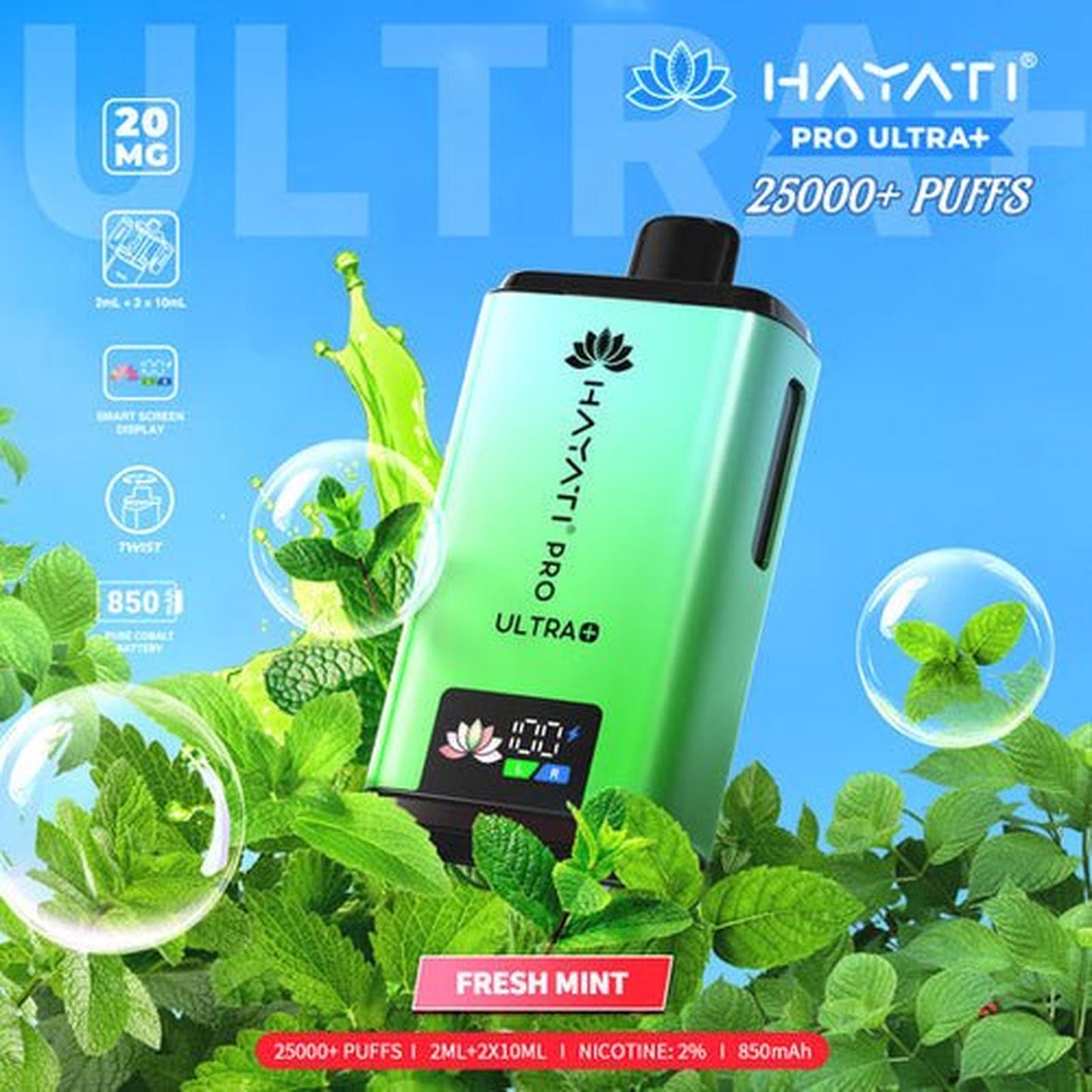 Hayati Pro Ultra Plus 25000 Prefilled Pod Kit | Box of 5