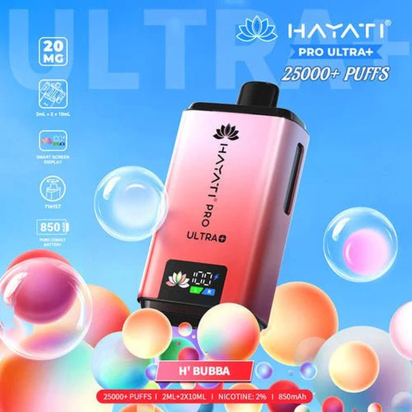 Hayati Pro Ultra Plus 25000 Prefilled Pod Kit | Box of 5