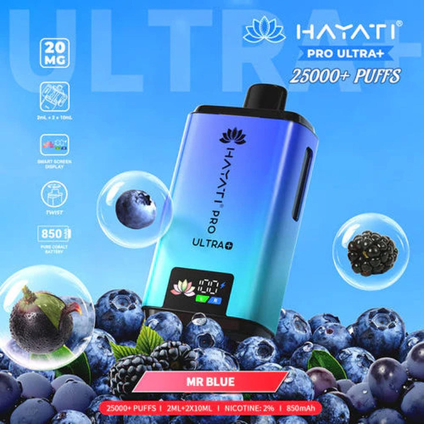 Hayati Pro Ultra Plus 25000 Prefilled Pod Kit | Box of 5