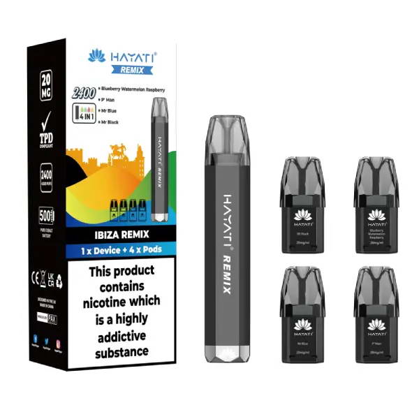 Hayati Remix 4 in 1 2400 Pod Vape Kit