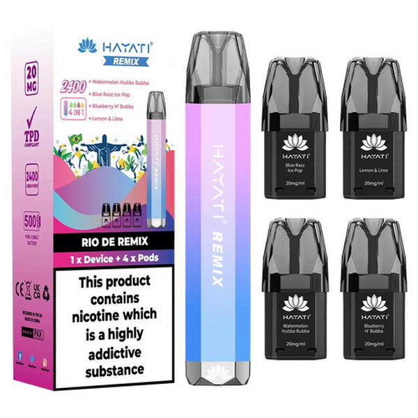 Hayati Remix 4 in 1 2400 Pod Vape Kit