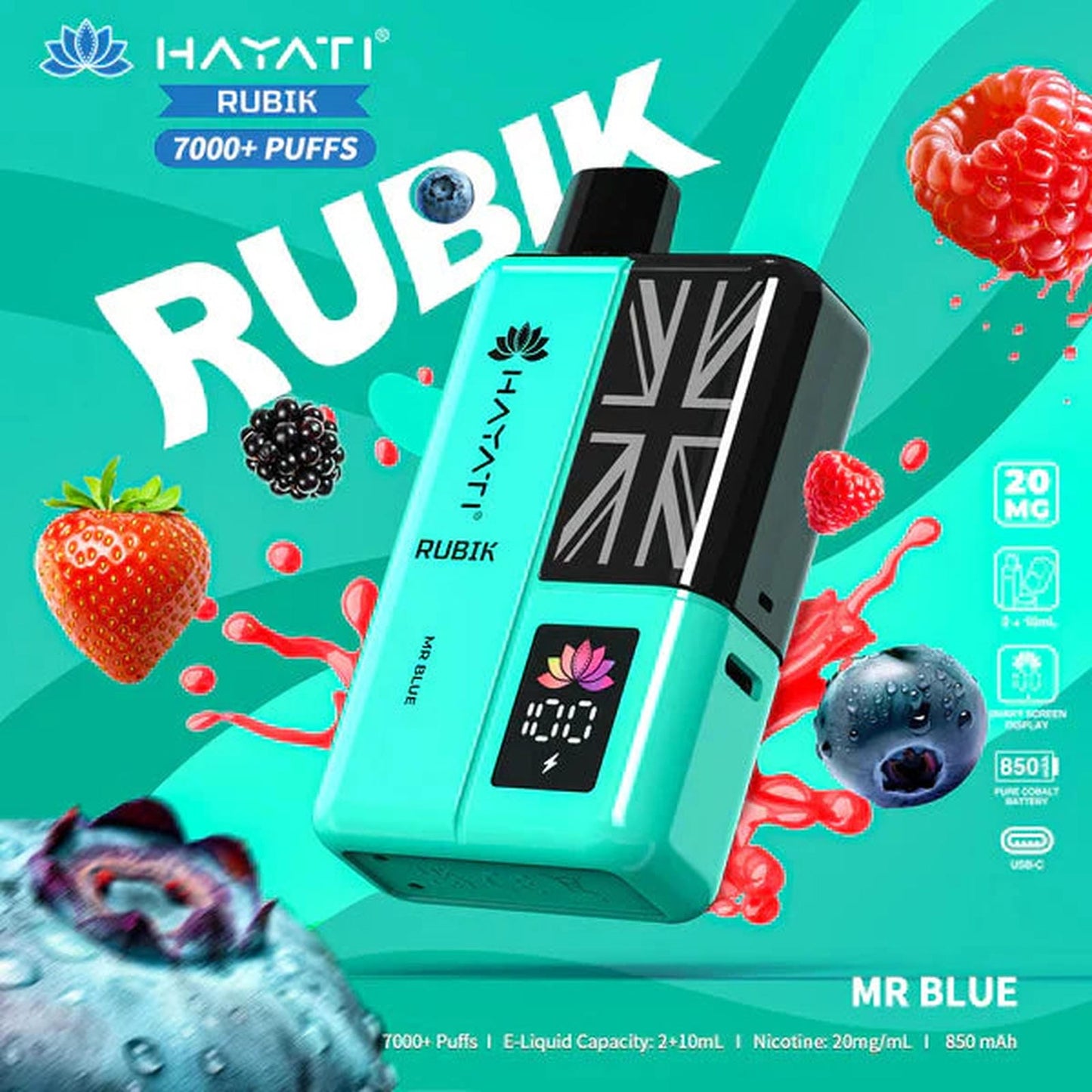 Hayati Rubik 7000 Puffs Prefilled Pod Kit | Box of 5