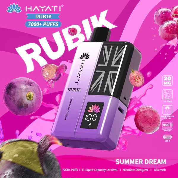 Hayati Rubik 7000 Puffs Prefilled Pod Kit | Box of 5