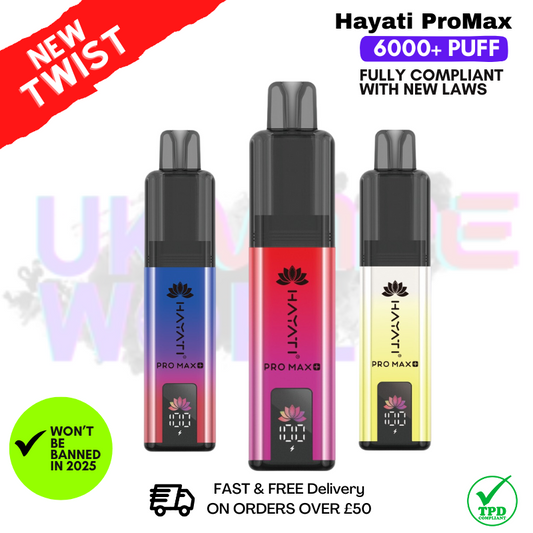 Hayati Pro Max+ 6000 Puffs Prefilled Pod Kit
