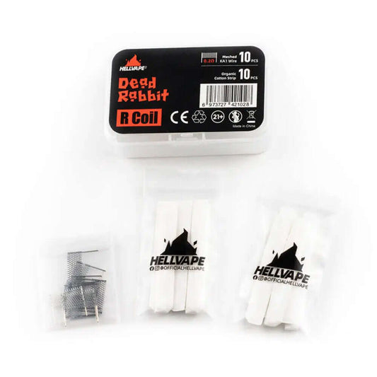 HELLVAPE Dead Rabbit R – Packung mit 10 Spulen und Baumwolle