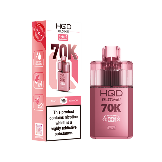 HQD Glow Air 70K Puff Prefilled Pod Vape Kit | Box of 5