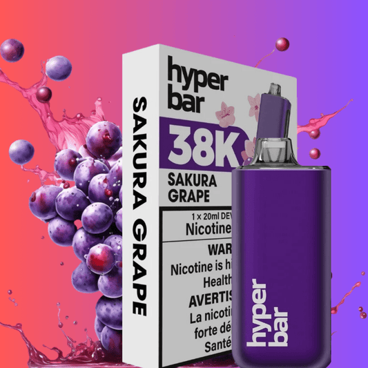 Hyper Bar BE38000 Einweg-E-Zigarette – Sakura-Traube