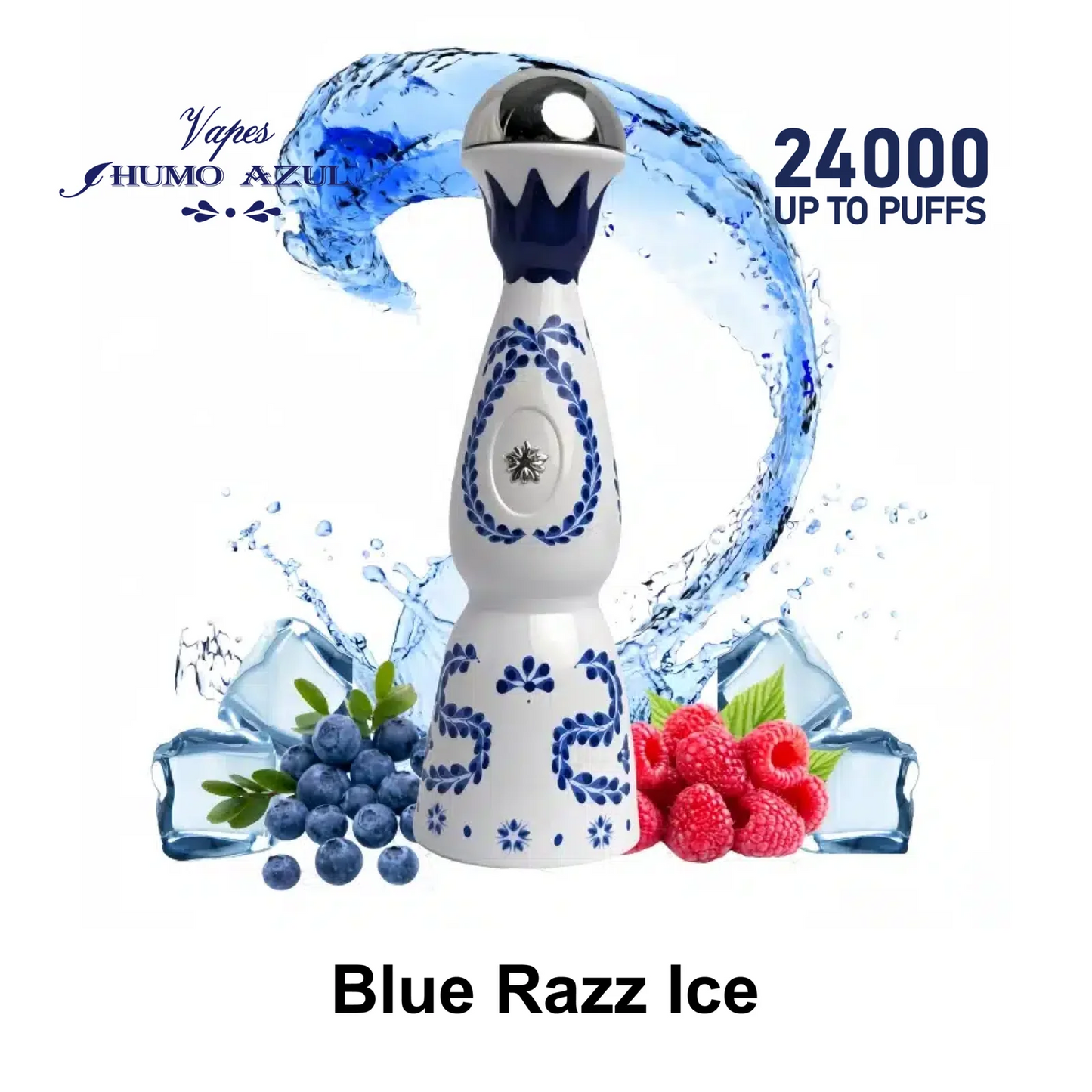 HUMO AZUL Ceramic Blue Edition Disposable Vape 24000 Puffs Rechargeable Electronic Cigarette – 2% Nicotine Salt
